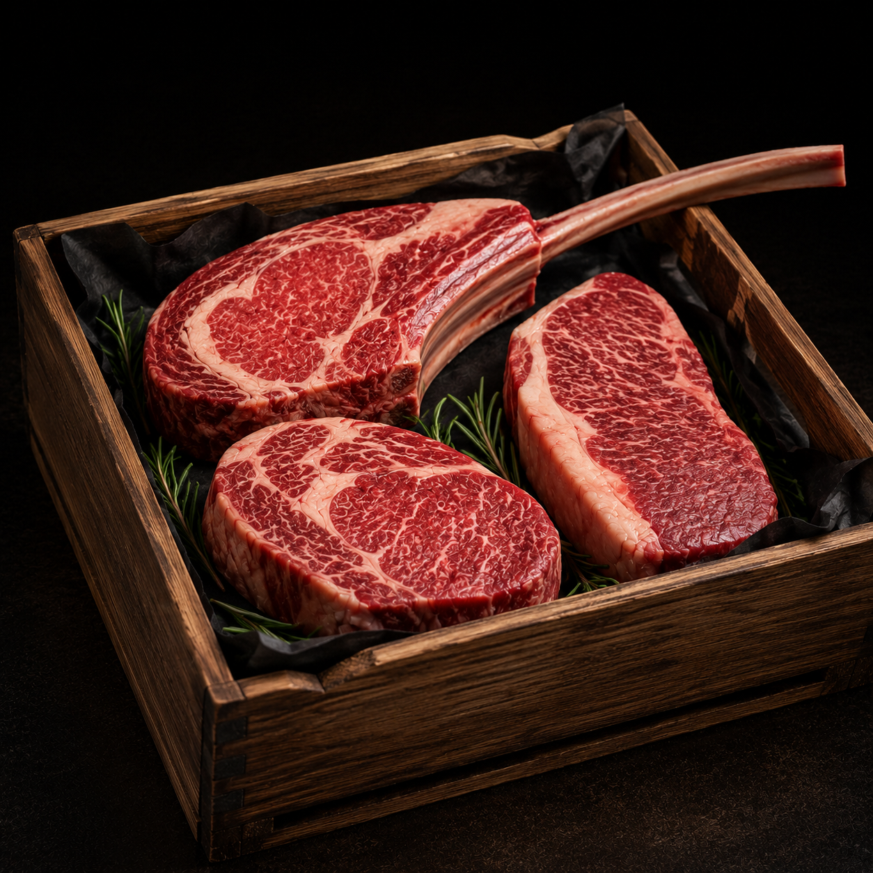 Premium Steak Box — Tomahawk, Ribeye, Polędwica
